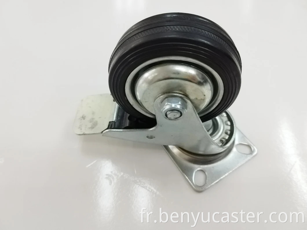 3-8 "Bouchettes industrielles roue avec en caoutchouc PVC TPU Nylon TPR PU en Chine avec fabrication OEM ODM